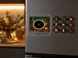 Christmas Fridge Decor Magnetic Vinyl Record Music Box with 9 NFC Music Refrigerator Magnets, LED V1192-AZ-W-34213