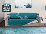 100% Waterproof Sofa Slipcover Washable Loveseat Cover for 2 Chion Cover Non-Slip Furniture V1258-DP02-F-663