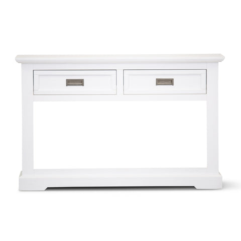 Laelia Console Hallway Entry Table 125cm Solid Acacia Timber Wood Coastal -White V315-VO-COAS-10