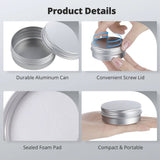 50PCS Small Aluminum Cans, 2oz Metal Round Tins, 60ml Aluminum Container with Screw Lid, DIY Candle V1369-AZ3-W-08880