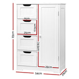 Artiss Bathroom Cabinet Storage Drawers White FURNI-G-BATH-5078-WH