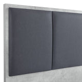 King Bed Frame Fabric Upholstery in Cement Colour V43-BED-COP-K
