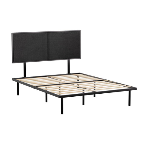 Artiss Bed Frame Double Size Metal Frame NOE MBED-C-NOE-D-BK-AB