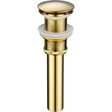 Pop up Sink Drain Without Overflow, Brass Sink Drain, Pop up Drain Plug, Gold V1237-ZY-528-102