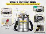 1.5Gal Stainless Steel Sprayer, Set 16" Wand& Handle& 3.3FT Reinforced Hose, Hand Pump Sprayer V952-PWQBXG6L000000001V0