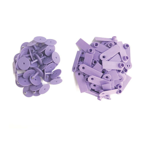100x Cattle Ear Tags 5x2cm Purple Cow Sheep Pig Small Animal Livestock Label Tag V238-SUPDZ-31398947061840