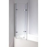 3 Fold Chrome Folding Bath Shower Screen Door Panel 1300mm x 1400mm V63-831501