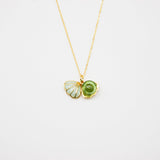 Gift Box - Aroma Necklace 925 Silver, Gold coated - Green Shell Electric Lime Purify V760-GBAJ - 12