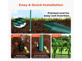 Garden Stakes, 50 Pack, 1170 mm, Plastic Coated Metal Tomato Stakes, Garden Sticks for Plants V952-ZWZCHYZ12M11ZDALY001V0