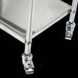 3 Tiers Food Trolley Cart Stainless Steel Utility Kitchen Dining Service V63-827561