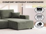 Sarantino Caliana Reversible L Shape Sofa Bed with Storage & Backrest - Green SOFA-MLM-326-GN