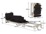 Powertrain Velora Pilates Reformer Machine Aluminium Foldable Multifunctional Home Gym Equipmen PLT-JYI-F5A-BK