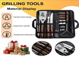 Complete Multi-Functional BBQ Tool Set, 31-Piece Deluxe BBQ Tool Set, Food-Grade Stainless Steel BBQ V1265-AU006-MUWEN