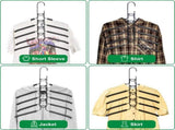 8 Sets Magic Clothes Hangers Detachable 5-in-1 Multilayer Carbon Steel Coat Hanger with Anti-Slip V985-MULTIHANGERS