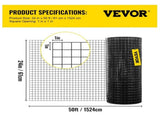 Hardware Cloth, 24" x50' & 1"x1" Mesh Size, Galvanized Steel Vinyl Coated 16 Gauge Welded Wire V952-YXHJWHSBDDWC28RC4V0