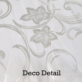 Deco White Luxury Jacquard Tablecloth 150 x 220 cm V442-AVT-TABLEC-DECO-220OB-WHITE