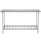 SOGA 150*70*85cm Commercial Catering Kitchen Stainless Steel Prep Work Bench WORKBENCHSS2033150CM