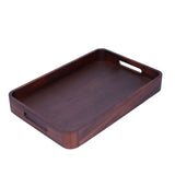 Walnut Rectangular Tray Wooden Dinner Plate Fruit Tray Household Tea Cup Holder for HomeSmall V1294-YM0721-3118210081011