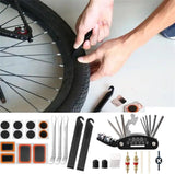 Bike Repair Tool Kit Portable, 16 in 1 Bicycle Multitool with Tire Levers Hex Spoke Wrench for Road V1366-AZ2-W-02422