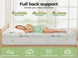 Giselle Bedding 1500GSM Pillowtop Mattress Topper Bamboo Mattress Pad for Back Pain Relief Washable TOPPER-BAM-11-KS