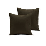 Pair of Polyester Cotton European Pillowcases Chocolate V442-END-PILLOWC-POLYCOTTON-CHOCOLATE-EU