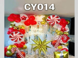 Christmas Balloon Bundle 2 Themed Kits - Aluminum Foil & Latex Balloons V1132-SDLW7-CY014-032