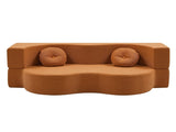 Artiss Folding Sofa Bed Floor Couch 2-in-1 Convertible Futon Loveseat Orange SB-B-SOFA-FD-OR