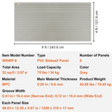 VEVOR Slatwall Panels, 121.9 x 30.48 cm Gray Garage Panels , Heavy Duty Garage V952-BTQBPVCF32SQVVR4BV0