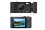4K Digital Camera Flip Screen Autofocus for Vlogging Photography Beginners-Black V1263-JX-7682