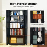 Metal Storage Cabinet with 2 Magnetic Doors and 4 Adjustable Shelves, 90 kg Capacity per Shelf, V952-DXCWJCQHY5180QYF4V0