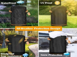 Outdoor Fire Pit Cover Heavy Duty Adjustable Round Outdoor Furniture Protector Fire Column V1192-AZ-W-23663