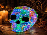 Spooky Decorations Glowing Skull Head Party Prop, Figurines for Shelf and Counter Display, V1192-AZ-W-35096