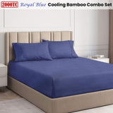 Ramesses Royal Blue 2000TC Cooling Bamboo Combo Set King V442-KIT-FITTEDSS-2000COOLBAMBOO-ROYALBLUE-KI