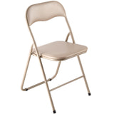 4 Pack Folding Chairs, Foldable Leather Chairs with Heavy Duty Metal Frame & Padded Cushion, V952-JSZDYPGJS4BZLL6UP001V0