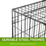Wire Dog Cage Foldable Crate Kennel 42in with Tray BLUE Cover Combo V274-PET-WCCV42-BU