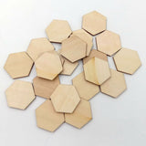 Beech Wooden Hexagon Cutouts Beige for Creative Handcrafts 400Pcs V1366-AZ2-W-13540