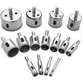 15 Pcs Drill Bit of Diamant Scie Cloches Tools Set, 8mm, 50mm V1237-MS-626-282