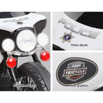 Rigo Kids Electric Ride On Patrol Police Car Harley-Inspired 6V Black RCAR-MBIKE-POLICE