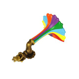 Frog Rainbow Faucet Ornament Resin Garden Decorative Animal Rainbow Tap Statue Craft for Outdoor V1294-YM0901-3111240165711