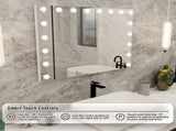 LED Beauty Mirror with 18 Bulbs, Colour Settings, USB A and USB C, White, 80 x 62cm V196-BM800