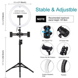 11.8 Led Ring Light With Tripod & Dual Phone Brackets - Usb 3 Modes Dual Colour Temperature V562-B4603TKP