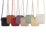 Wine Red Premium Leather Mini Crossbody Phone Bag - Stylish Multi-Pocket Organizer for Women V888-ELOSUNG27833
