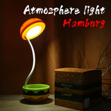 Orange Burger-Shaped Night Light Rechargeable Night Light Touch Switch Night Light 3 V1347-DSZ-XXX-NNN