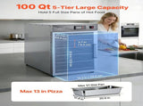 Electric Hot Box Food Warmer, 5-Tier Commercial Warming Cabinet with Water Tray, Single-Door and V952-XXSPBWJ5CDKB3Q9TF001V3