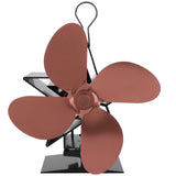 4 Blade Thermal Heat Powered Wood Stove Fan Fireplace Accessory for Heat DistributionBronze V1294-YM0901-3117200136214