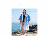 2 pack Quick Dry Microfiber Surf Poncho Towel- Hooded Changing Robe with Zipper V888-ELOSUNG56320-1
