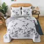 Finely Quilted Bedspread and Pillowcases Set: A Blend of Art and Comfort - Queen size V745-MAC080392Q13U