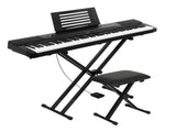 Alpha 88 Keys Electronic Piano Keyboard Digital Electric w/ Stand Stool Pedal EK-DP-881-BK-X-B01