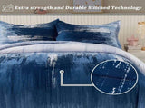 Ombre Blue Comforter Set, King Size, Gradient Blue Grey 3-Piece Boho Bedding V745-MAB010549AJ3