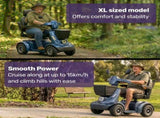 EQUIPMED ComfortCruise Large Mobility Scooter, 15km/h Top Speed, Up to 45km Range, Strong Climbing, V219-HMBMSCEQ8LBA